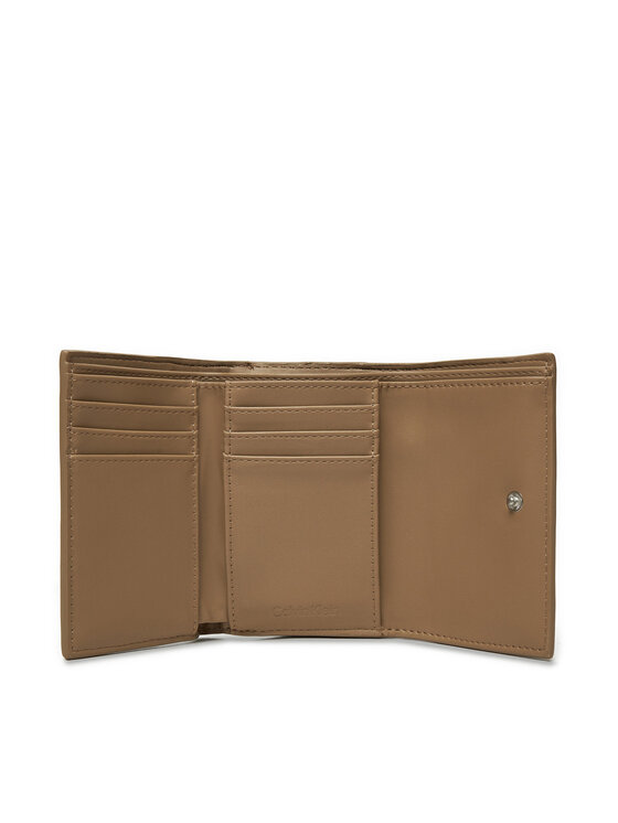 Calvin Klein Portofel Calvin Klein Ck Plaque Small Trifold W/Zip K60K612834 Gri