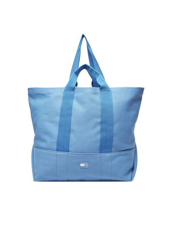 Tommy Jeans Geantă Tommy Jeans Tjw Tote Edition Canvas AW0AW17542 Albastru