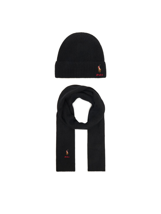 Polo Ralph Lauren Набір Шарф і Шапка Polo Ralph Lauren 455981430003 Чорний