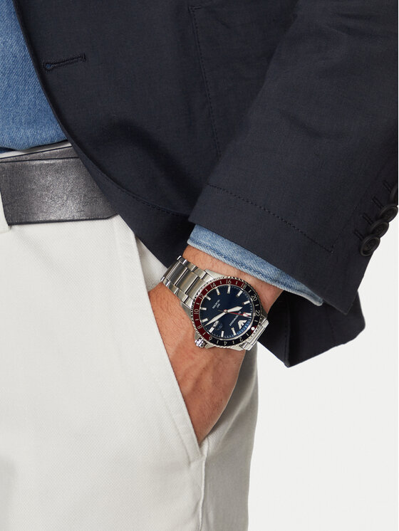Emporio Armani Годинник Emporio Armani Diver AR11590 Срібний