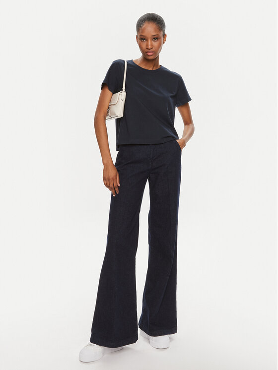 Sisley Sisley Camiseta 3I1XL100Y Negro Slim Fit