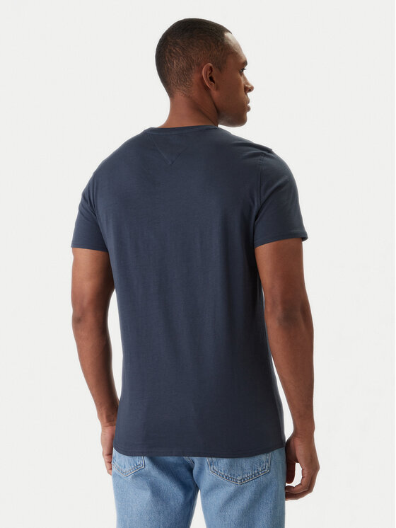 Tommy Jeans Tommy Jeans Marškinėliai DM0DM04411 Tamsiai mėlyna Slim Fit