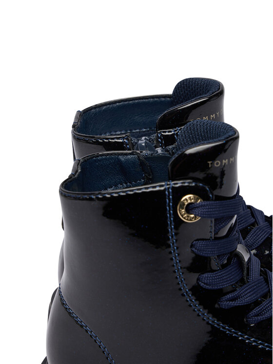 Tommy Hilfiger Puszābaki Tommy Hilfiger Lace-Up Bootie T1A5-34005-1237 M Tumši zils