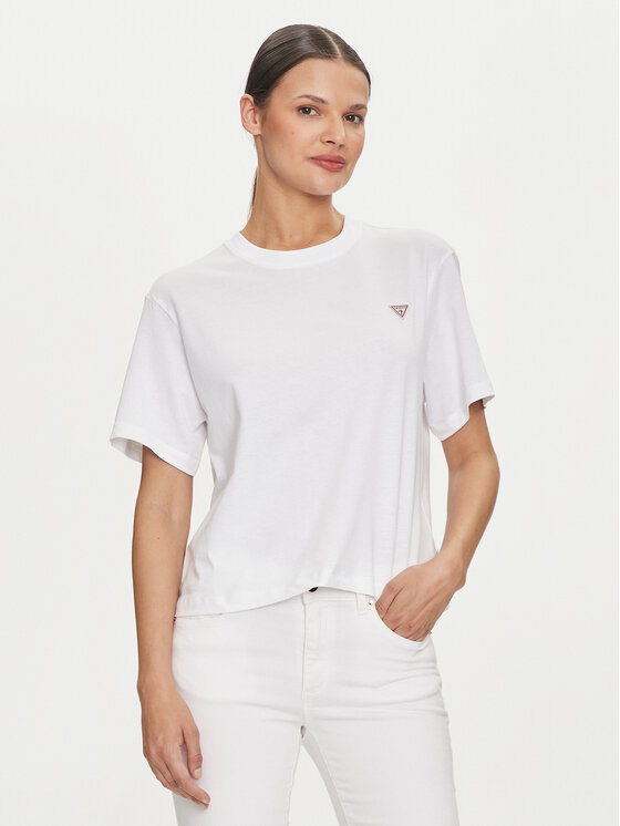 Guess Jeans Guess Jeans Футболка W4YI05 K8HM0 Білий Regular Fit