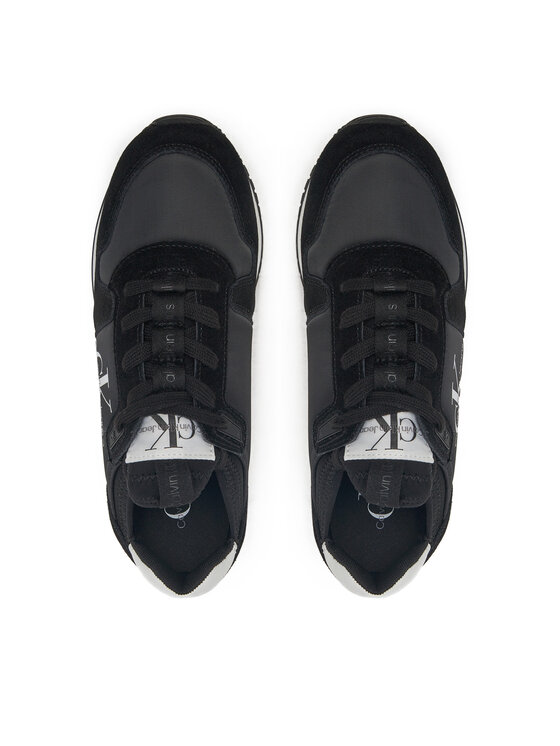 Calvin Klein Jeans Zapatillas Calvin Klein Jeans Runner Sock Laceup Ny-Lth W YW0YW00840 Negro