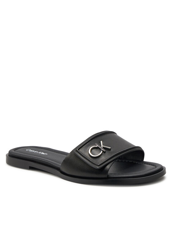 Calvin Klein Chanclas Calvin Klein Flat Slide Relock Lth HW0HW01939 Negro