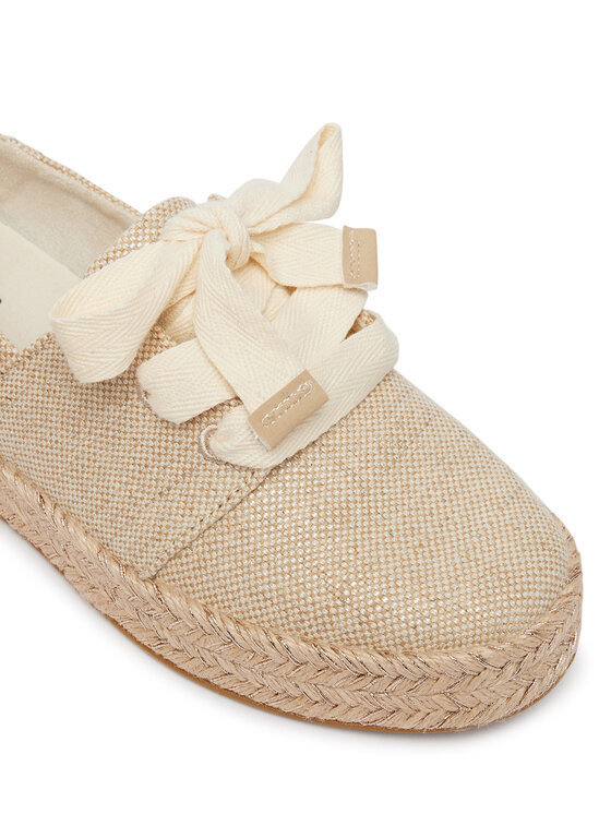 Toms Еспадрильї Toms Carolina Lace Up 10023062 Бежевий