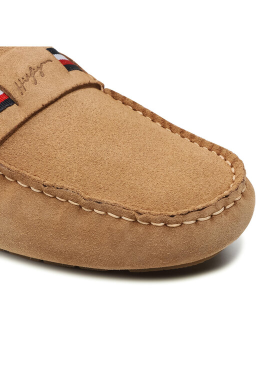Tommy Hilfiger Mokasíny Tommy Hilfiger Iconic Rwb Suede Driver FM0FM03482 Hnedá