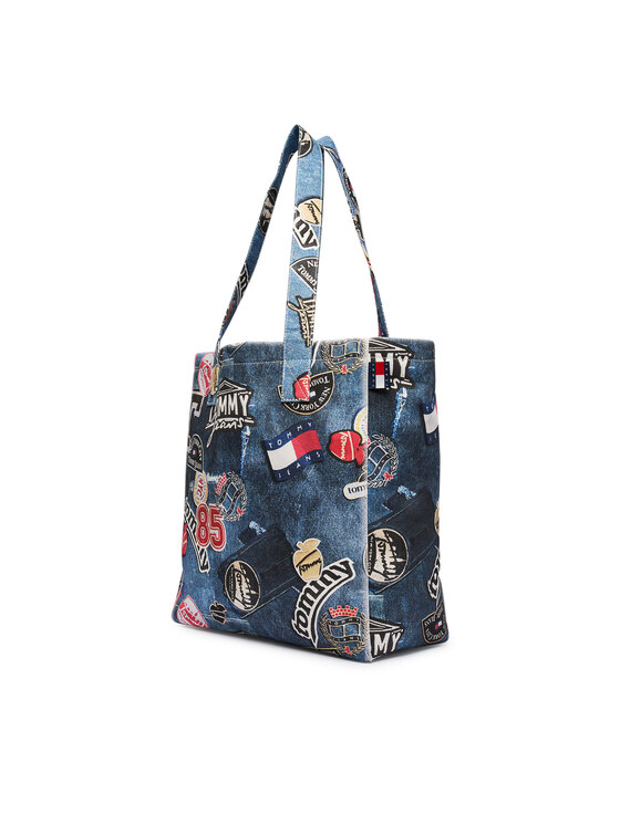 Tommy Jeans Torebka Tommy Jeans Tjw Bodega Trompe L'Oeil Tote AW0AW19304 Granatowy