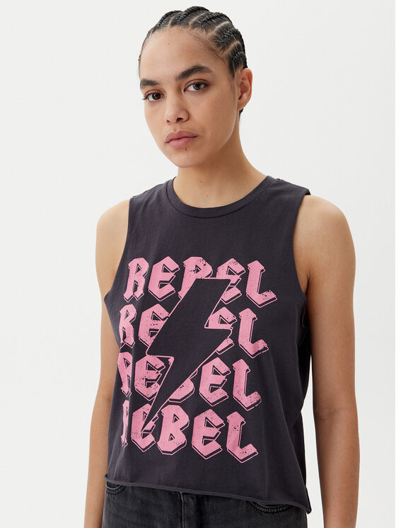 Noisy May Noisy May Top Rebel 27034002 Grigio Oversize