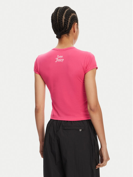Juicy Couture Juicy Couture Футболка Just Juicy JCGCT125040 Рожевий Slim Fit