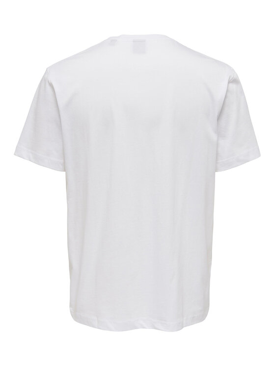 Only & Sons Only & Sons Футболка 22025208 Білий Regular Fit