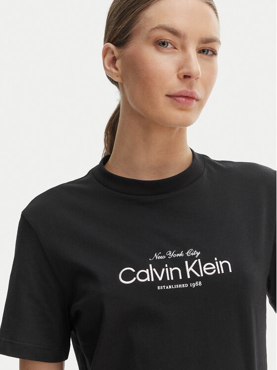 Calvin Klein Jeans Calvin Klein Jeans Camiseta NYC Logo LV047F810G Negro Classic Fit