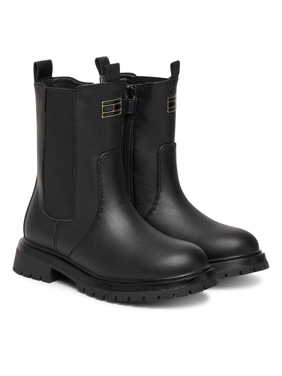 Tommy Hilfiger Členková obuv Tommy Hilfiger T3A5-34016-1355999 S Čierna