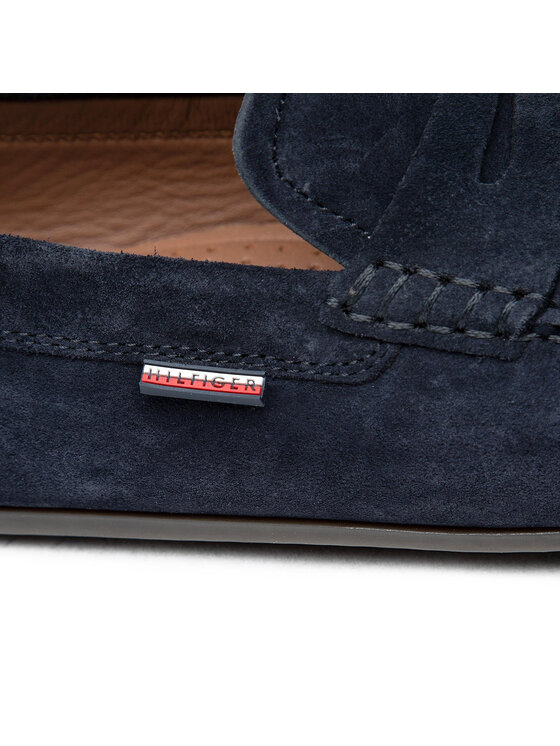 Tommy Hilfiger Mocasini Tommy Hilfiger Classic Suede Penny Loafer FM0FM02725 Bleumarin