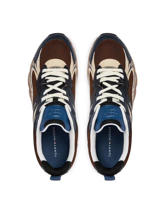 Tommy Hilfiger Superge Tommy Hilfiger Outdoor Sneaker Tech Mix FM0FM05843 Rjava
