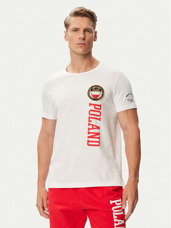 Beverly Hills Polo Club Beverly Hills Polo Club Camiseta F-SS26M-TS0005 POL Blanco Regular Fit