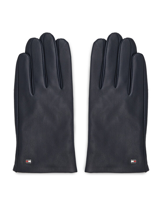 Tommy Hilfiger Мъжки ръкавици Tommy Hilfiger Essential Flag Leather Gloves AM0AM11482 Тъмносин