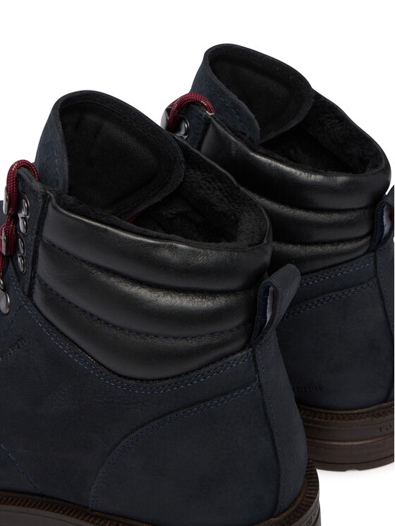 Tommy Hilfiger Ghete Tommy Hilfiger Cleated Hilfiger Wrm Hook Boot FM0FM05699 Bleumarin