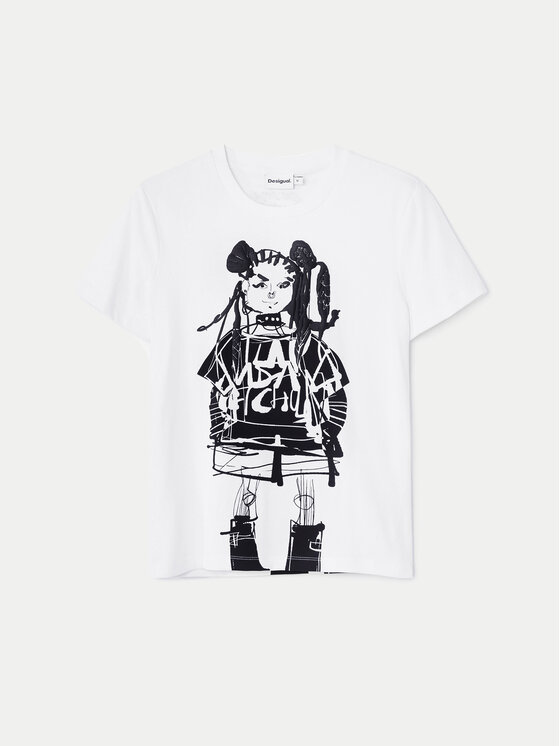 Tee-shirt Desigual Modèle Anouk Référence JLB2162018 - Blanc Neuf Avec étiquettes