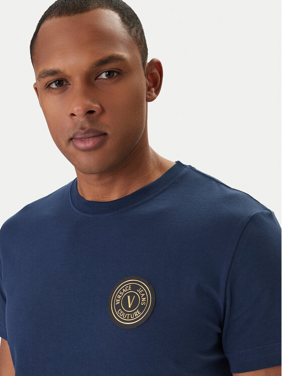 Versace Jeans Couture Versace Jeans Couture Camiseta 80GAHT03 CJ00T Azul Regular Fit