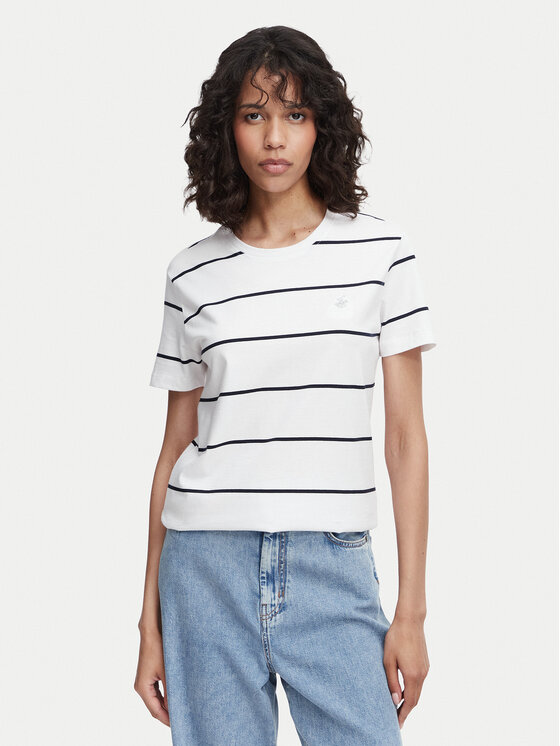 Beverly Hills Polo Club Beverly Hills Polo Club Camiseta P-SS26W-TS0162 Blanco Regular Fit