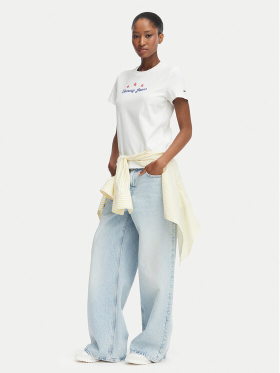 Tommy Jeans Tommy Jeans Camiseta DW0DW23481 Blanco Regular Fit