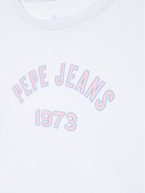 Pepe Jeans Pepe Jeans Majica Paullete PG502955 Bela Regular Fit