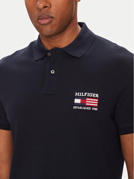 Tommy Hilfiger Tommy Hilfiger Polo Flag MW0MW39836 Σκούρο μπλε Regular Fit