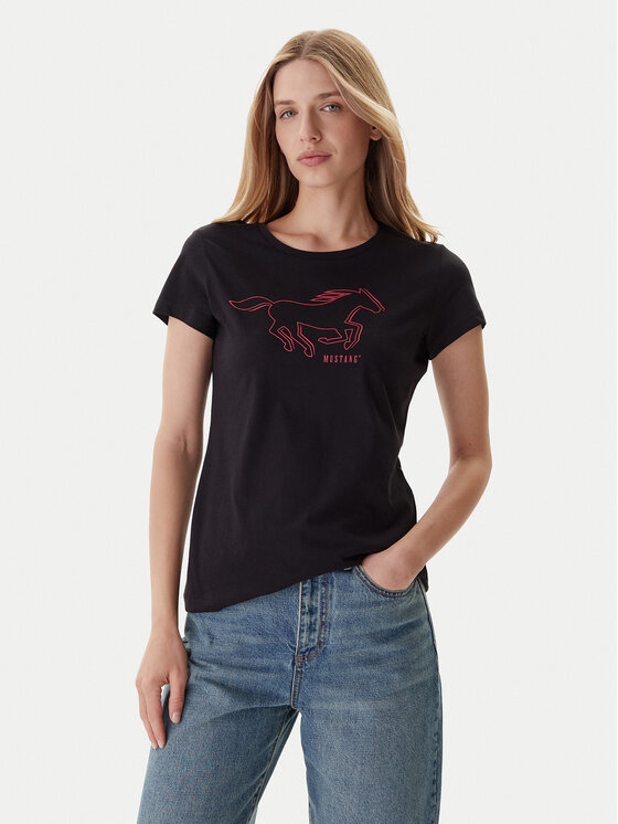 Mustang Mustang Camiseta Loa 1016753 Negro Slim Fit