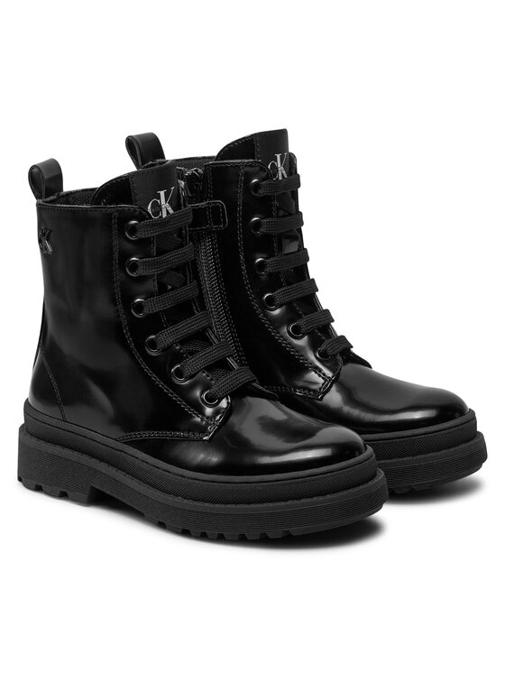 Calvin Klein Jeans Turistická obuv Calvin Klein Jeans Lace-Up Bootie V4A5-81031-1453 M Černá