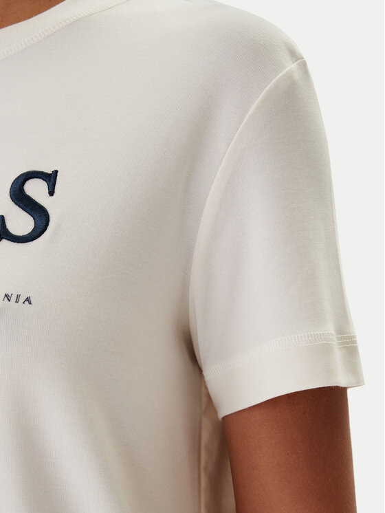 Guess Guess Camiseta V6RI13 KD772 Écru Regular Fit