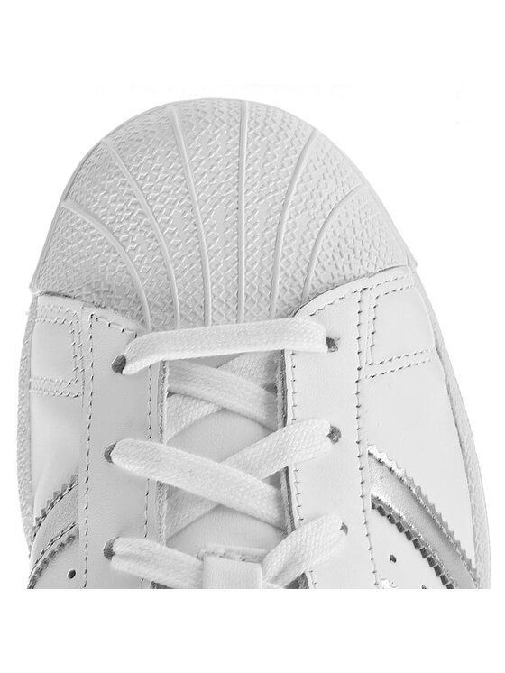 adidas gazelle silver green womens Adidas Superstar White Metallic Silver Sneaker Shoes main image 0