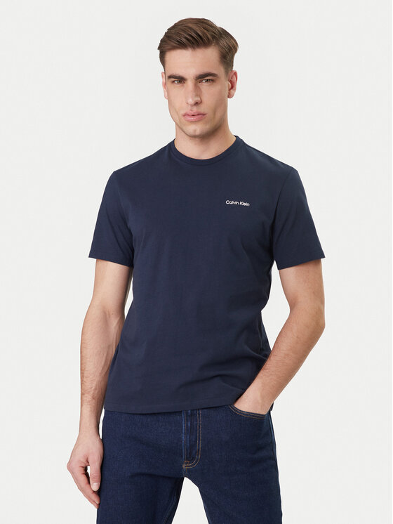 Calvin Klein Calvin Klein Camiseta Micro Logo LV04LC255G Azul marino Regular Fit