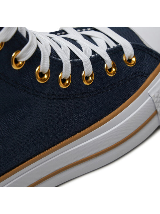 Converse Кецове Converse Chuck Taylor All Star Lift Platform Herringbone Stripe A08860C Син
