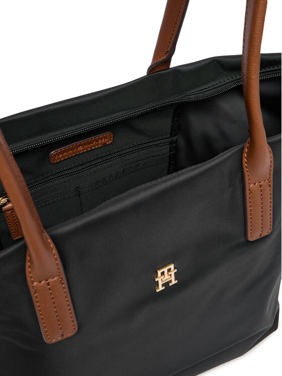 Tommy Hilfiger Torebka Tommy Hilfiger Popette Tote AW0AW17711 Czarny