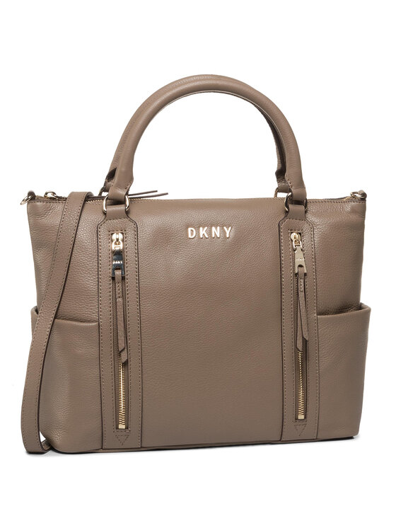 DKNY Rankinė DKNY Tappen Satchel R94DAF90 Smėlio