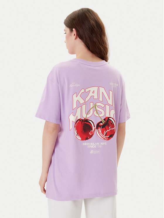 Karl Kani Karl Kani Camiseta Cherry Print PD00005461 Violeta Oversize