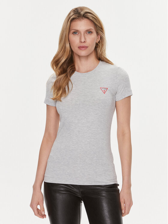 Guess Guess Majica W2YI44 J1314 Siva Slim Fit