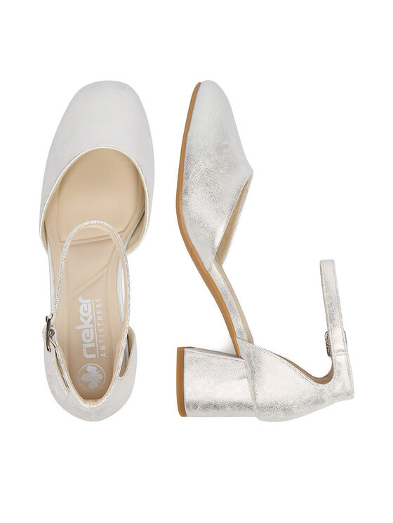 Rieker Salonke Rieker 44762-90 Srebrna