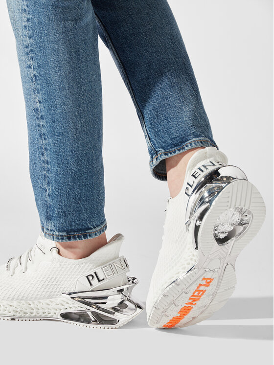 Plein Sport Sneakersy Plein Sport The Scratch FABS USC0335 PTE003N Biela