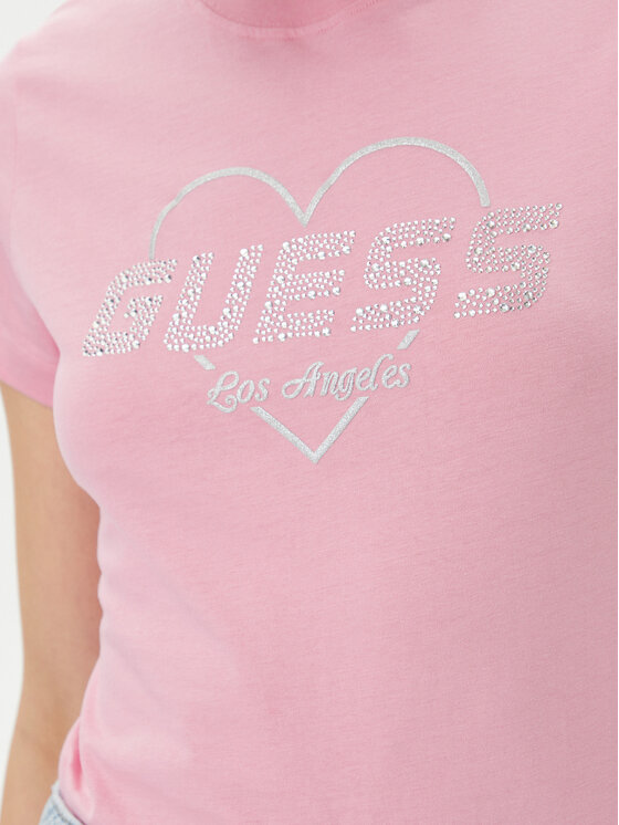 Guess Guess Футболка V5GI10 K9RM1 Рожевий Regular Fit