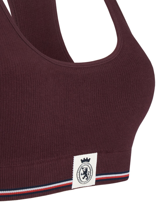 Tommy Hilfiger Tommy Hilfiger Top de sujetador UW0UW06061 Guinda/burdeos