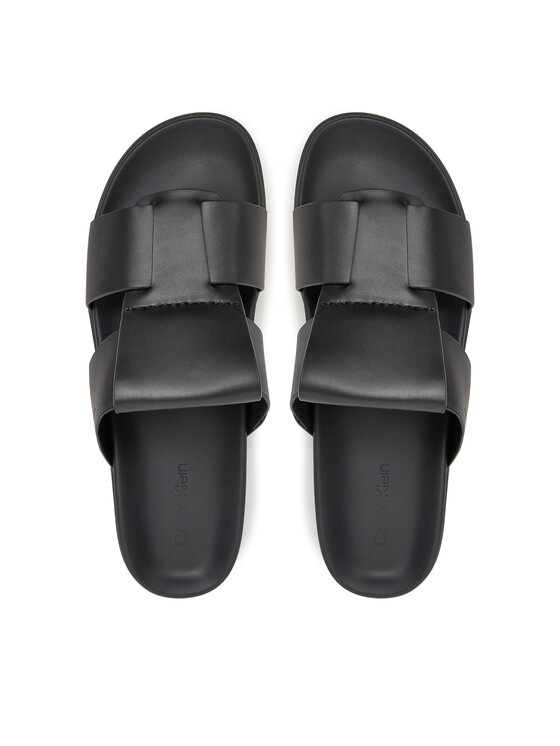 Calvin Klein Chanclas Calvin Klein Lug Sandal Double T Lth HM0HM01734 Negro