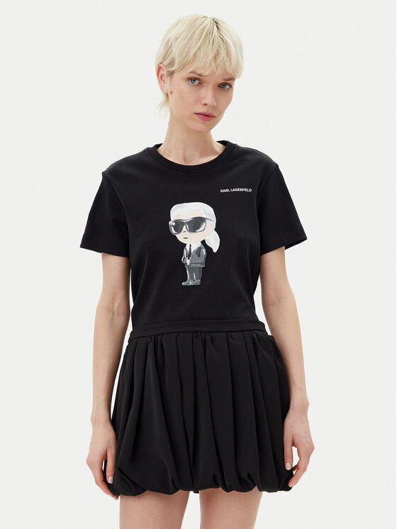 KARL LAGERFELD KARL LAGERFELD T-Shirt A1W17130 Schwarz Regular Fit