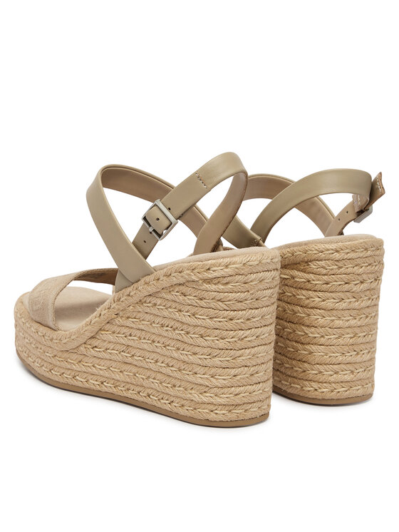Calvin Klein Alpargatas Calvin Klein Wedge Espad 70 Webbing Lth HW0HW02901 Beis