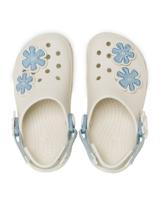 Crocs Шльопанці Crocs Clsc Dnm Flwr Adj BackstrapCgT 212512 Сірий