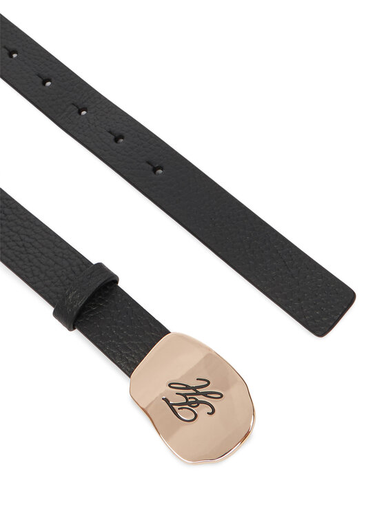 Tommy Hilfiger Ζώνη Tommy Hilfiger Th Plaque 2.5 Pebble AW0AW19152 Μαύρο