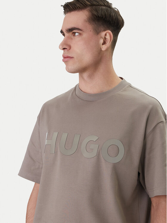 HUGO HUGO Camiseta Dinkee 50525765 Beis Oversize
