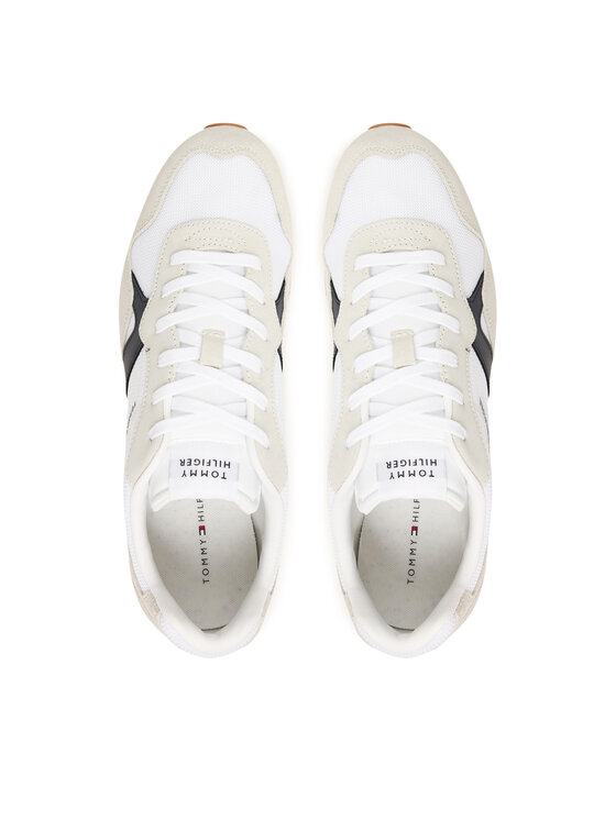 Tommy Hilfiger Superge Tommy Hilfiger Runner Icon Mix FM0FM05679 Écru